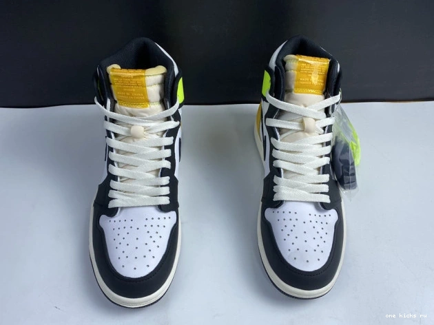 Rep Onekick 1 OG 'VOLT RETRO JORDAN HIGH GOLD' 555088-118 AIR 0720